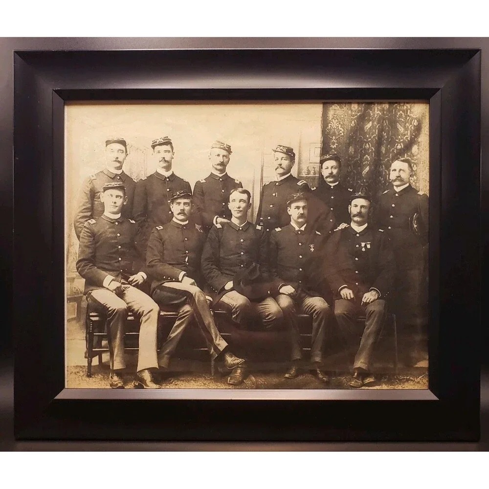Framed Poster/Print/Picture/9th Calvary Officers, U.S.ARMY, Old West Photo Print